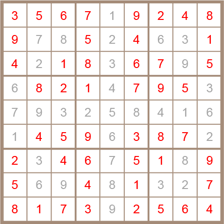 sudoku answer