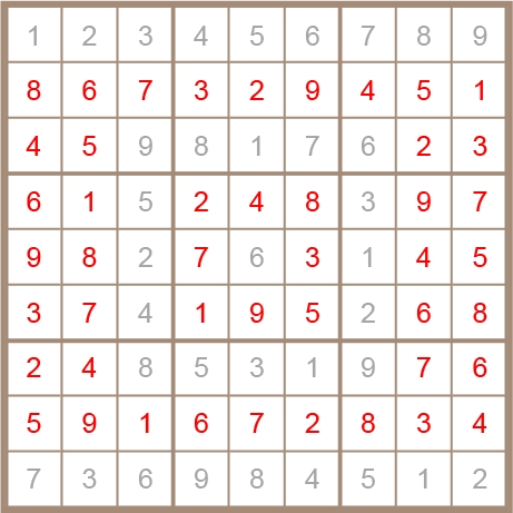 sudoku answer