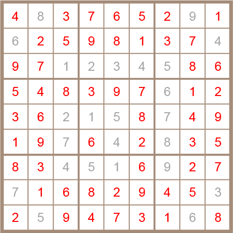 sudoku answer
