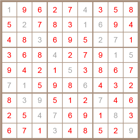 sudoku answer