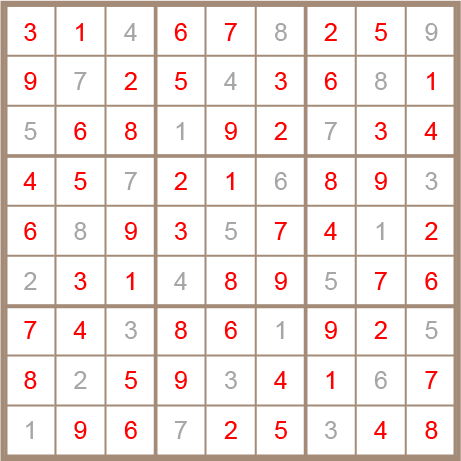 sudoku answer