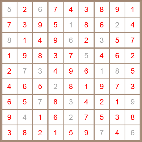 sudoku answer