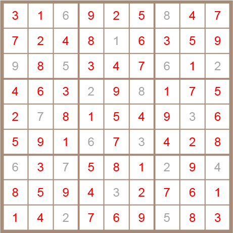 sudoku answer