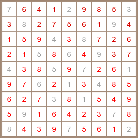sudoku answer