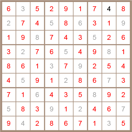 sudoku answer