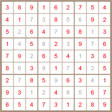sudoku answer