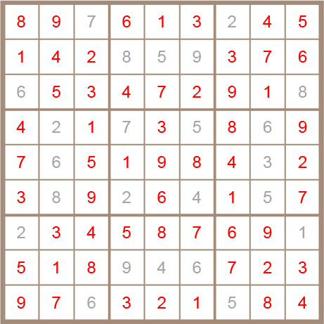 sudoku answer