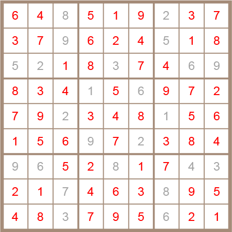 sudoku answer