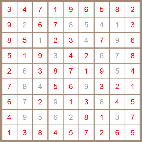 sudoku answer