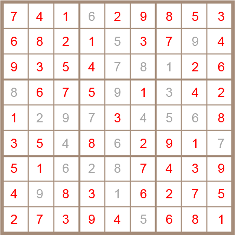 sudoku answer
