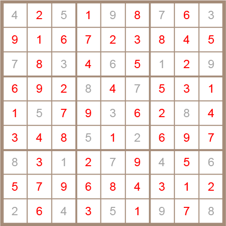 sudoku answer