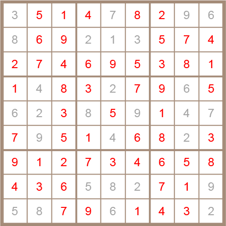 sudoku answer
