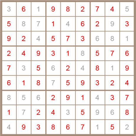 sudoku answer
