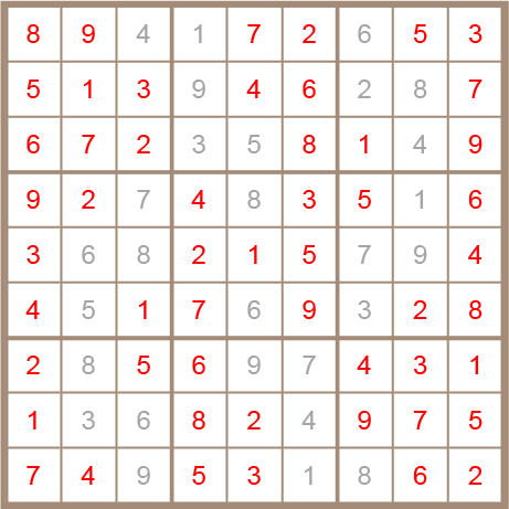 sudoku answer