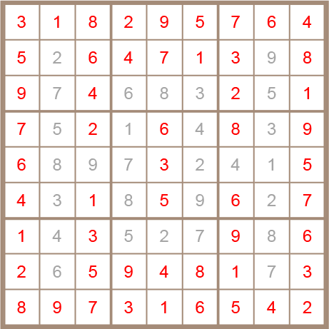sudoku answer