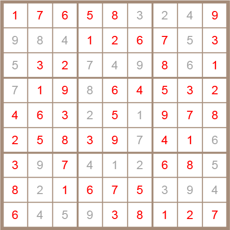 sudoku answer