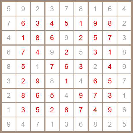 sudoku answer