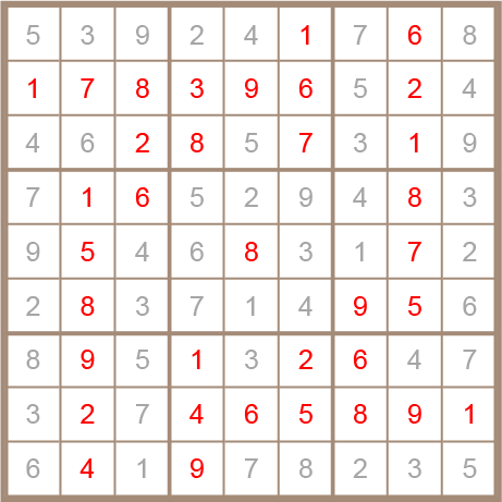 sudoku answer