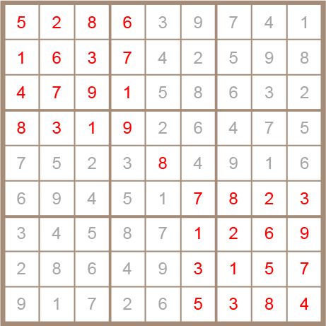 sudoku answer