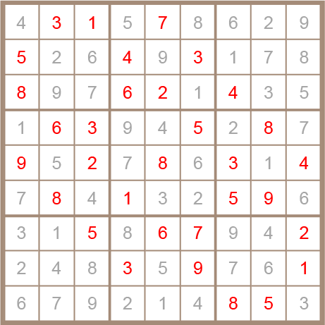 sudoku answer