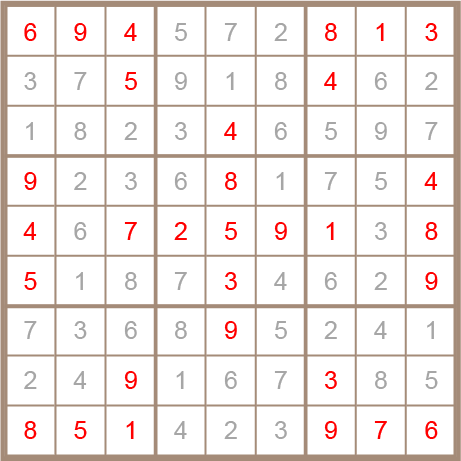 sudoku answer
