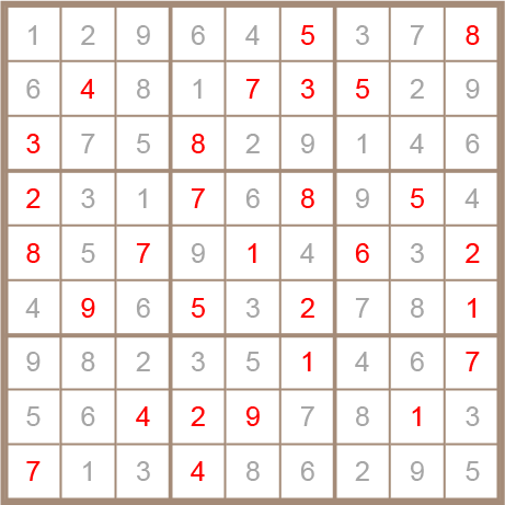 sudoku answer