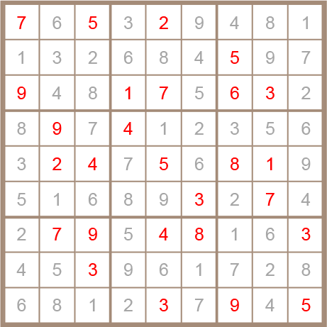 sudoku answer