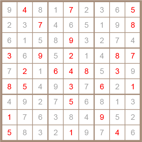 sudoku answer