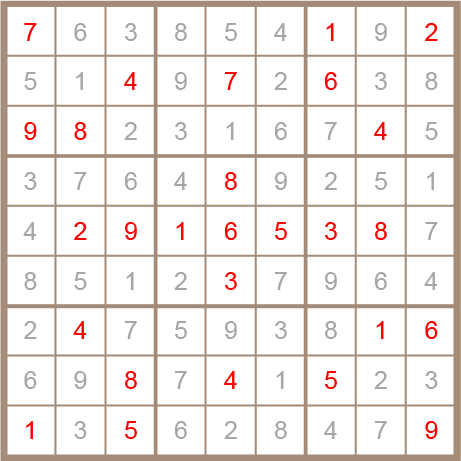 sudoku answer