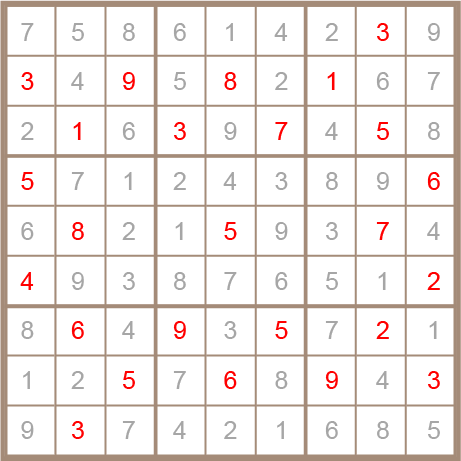 sudoku answer