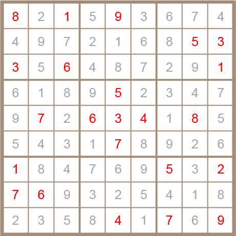 sudoku answer