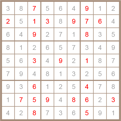 sudoku answer