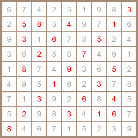 sudoku answer