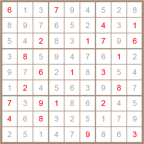 sudoku answer