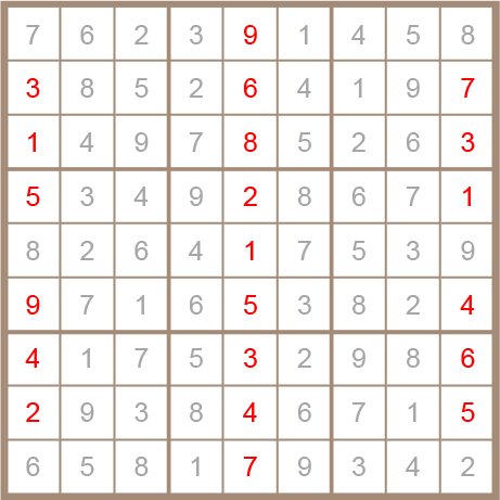 sudoku answer